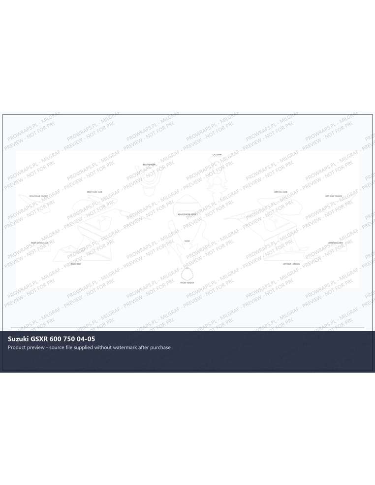 PPF Template - Suzuki GSXR 600 750 04-05