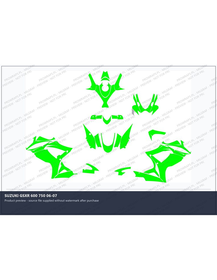PPF Template - SUZUKI GSXR 600 750 06-07