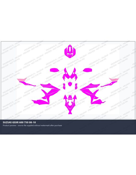 PPF Template - SUZUKI GSXR 600 750 08-10