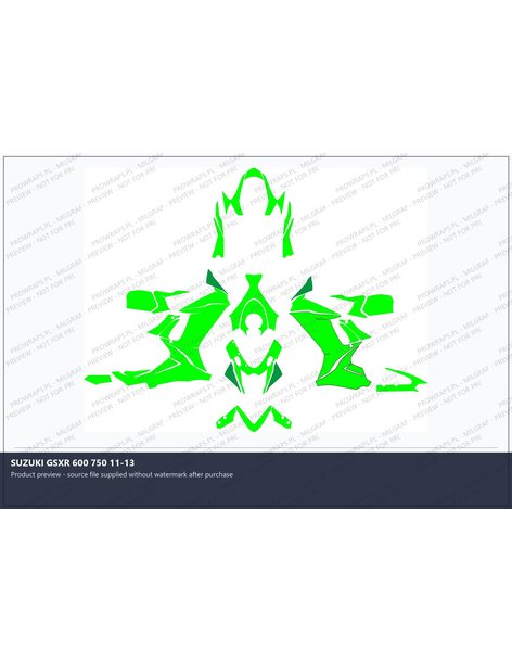 PPF Template - SUZUKI GSXR 600 750 11-13