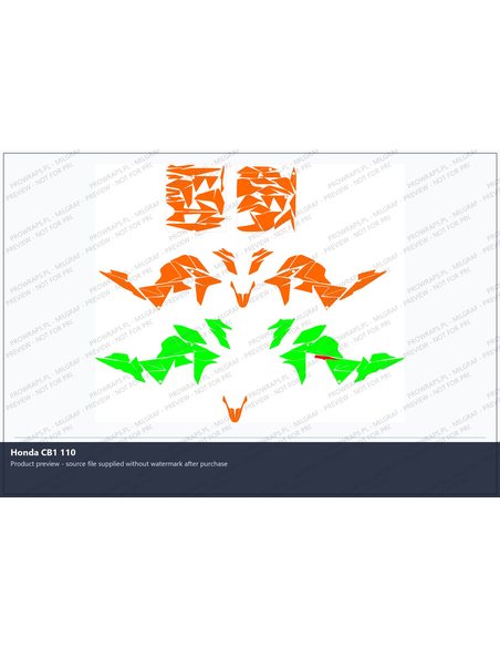 PPF Template - TEMPLATE HONDA CB1 110