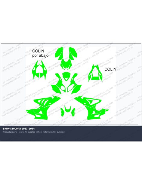 PPF Template - TEMPLETE BMW S1000RR 2013 2014