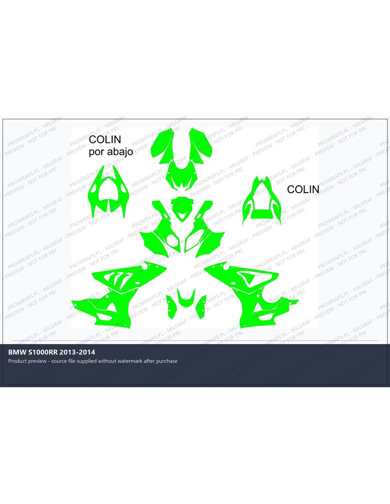PPF Template - TEMPLETE BMW S1000RR 2013 2014