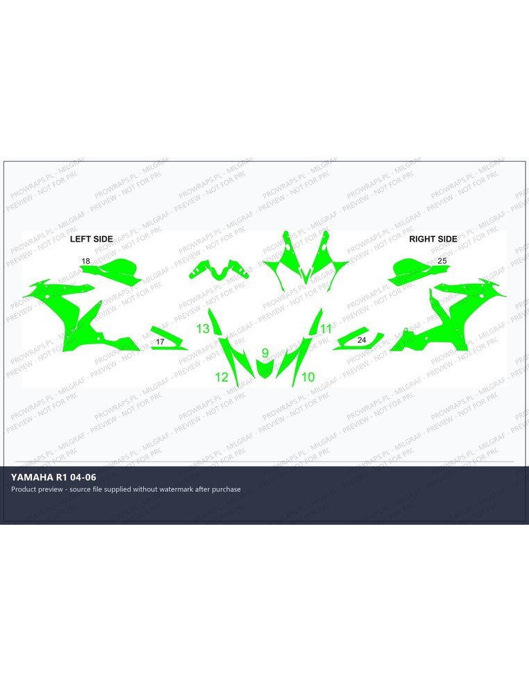 PPF Template - YAMAHA R1 04-06