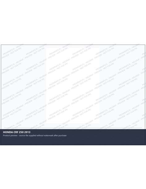 PPF Template - HONDA CRF 250 2013