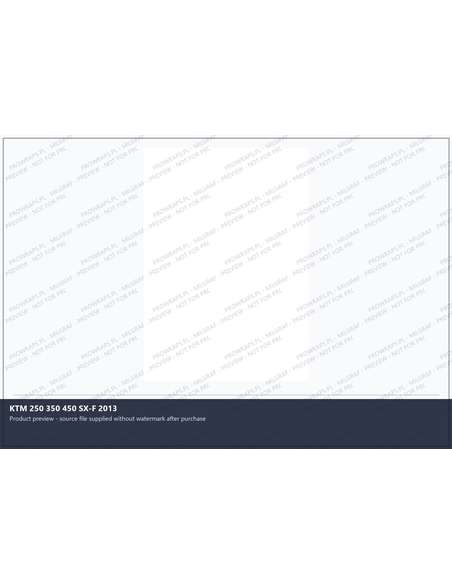 PPF Template - KTM 250 350 450 SX-F 2013