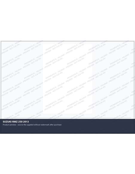 PPF Template - SUZUKI RMZ 250 2013