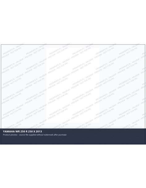 PPF Template - YAMAHA WR 250 R 250 X 2013