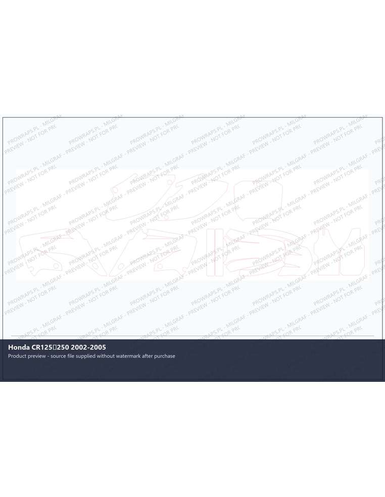 PPF Template - Honda CR125250 2002-2005