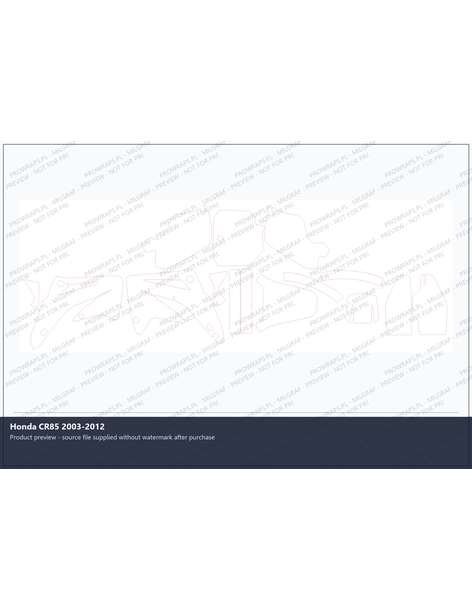 PPF Template - Honda CR85 2003-2012