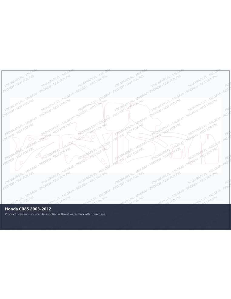 PPF Template - Honda CR85 2003-2012
