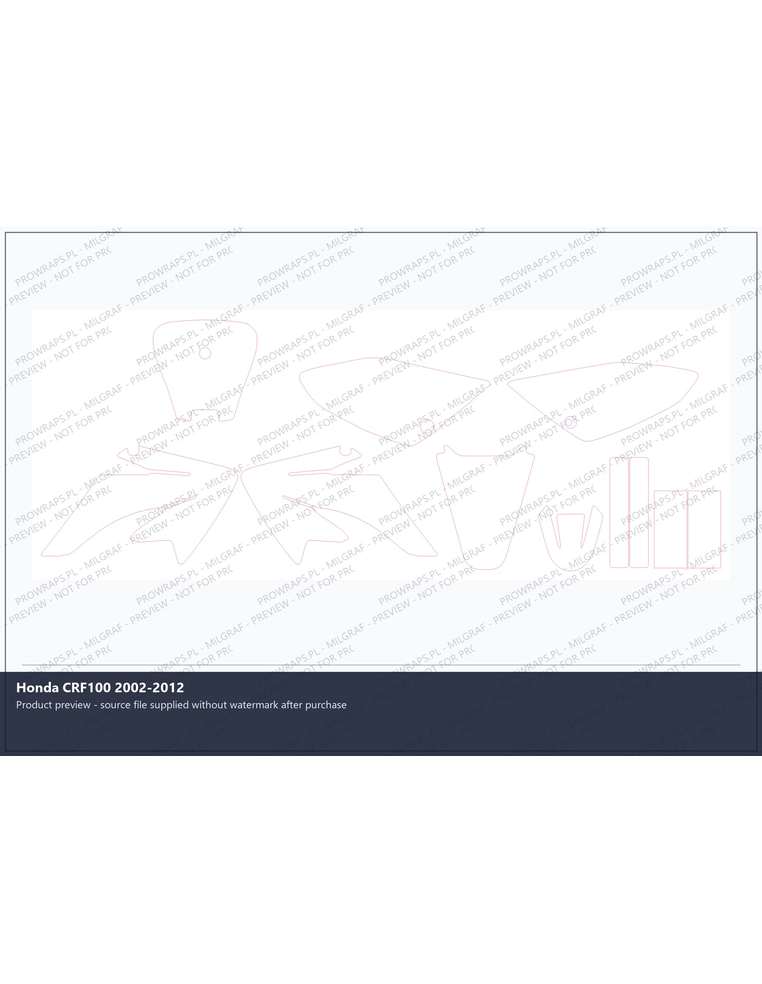 PPF Template - Honda CRF100 2002-2012