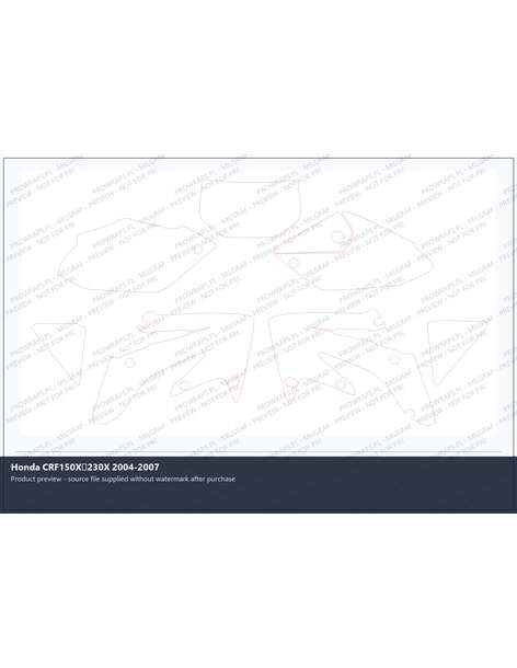 PPF Template - Honda CRF150X230X 2004-2007