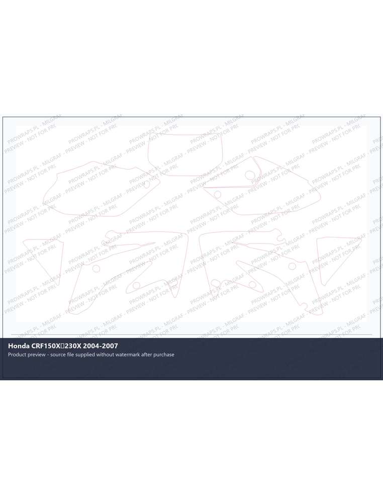PPF Template - Honda CRF150X230X 2004-2007