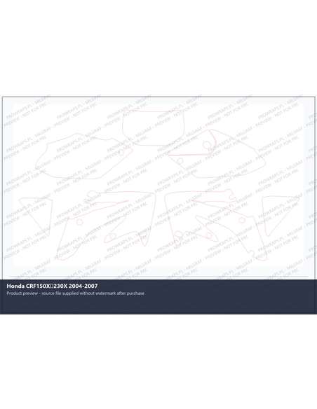 PPF Template - Honda CRF150X230X 2004-2007