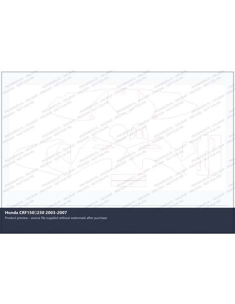 PPF Template - Honda CRF150230 2003-2007