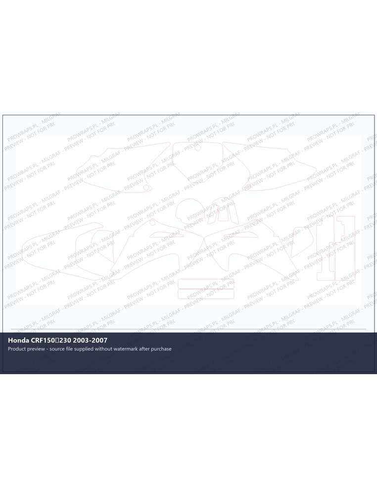 PPF Template - Honda CRF150230 2003-2007