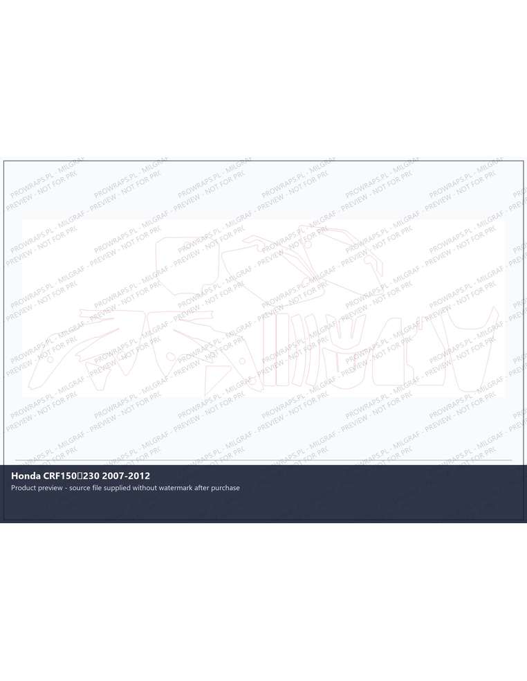 PPF Template - Honda CRF150230 2007-2012