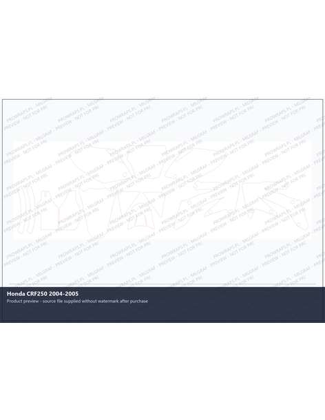 PPF Template - Honda CRF250 2004-2005