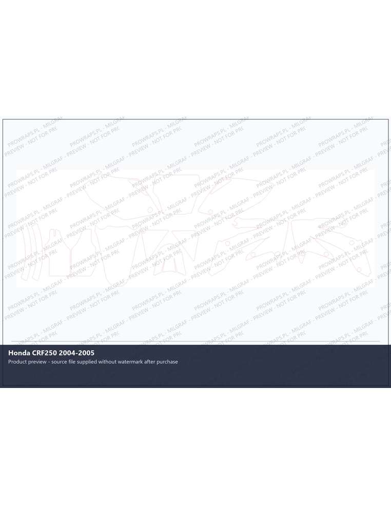 PPF Template - Honda CRF250 2004-2005