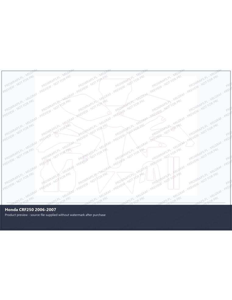 PPF Template - Honda CRF250 2006-2007
