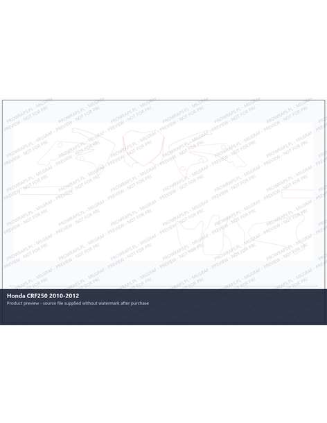 PPF Template - Honda CRF250 2010-2012