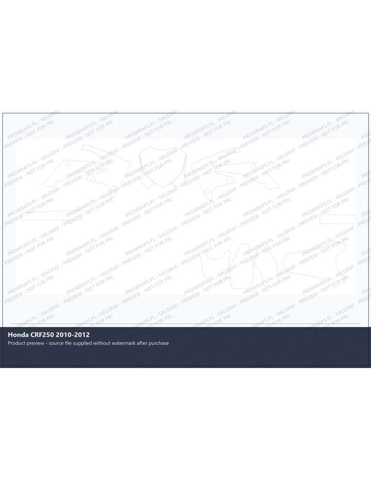 PPF Template - Honda CRF250 2010-2012