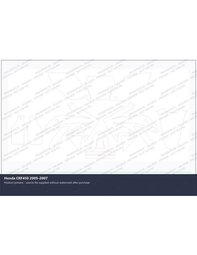 PPF Template - Honda CRF450 2005-2007