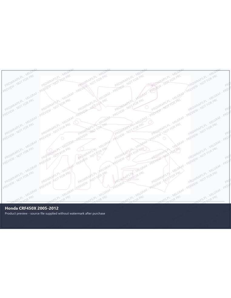 PPF Template - Honda CRF450X 2005-2012