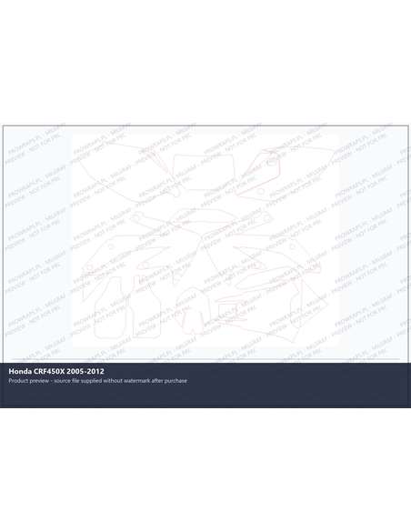 PPF Template - Honda CRF450X 2005-2012