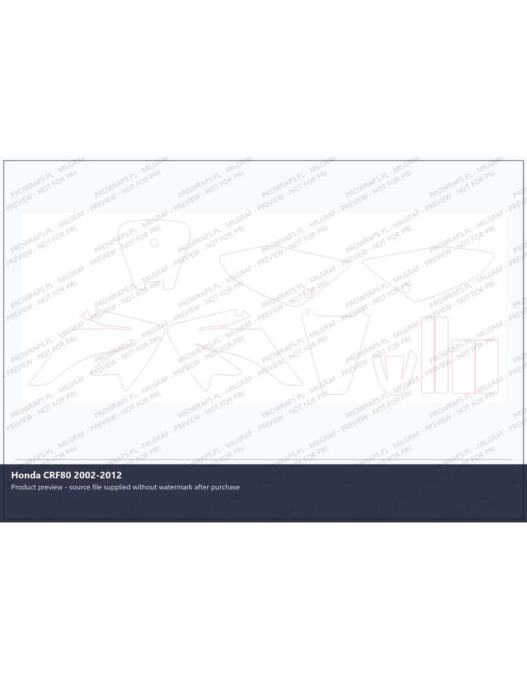 PPF Template - Honda CRF80 2002-2012