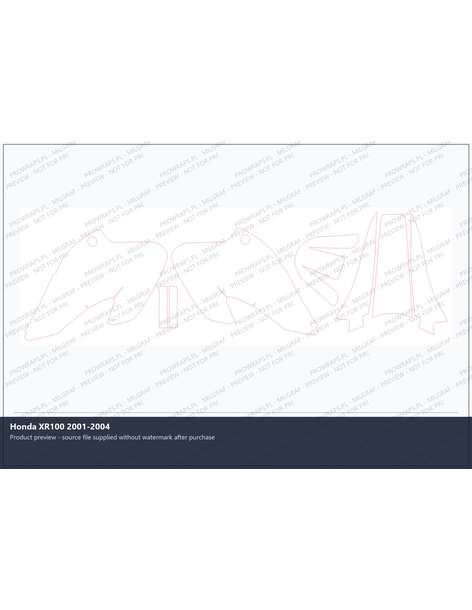 PPF Template - Honda XR100 2001-2004