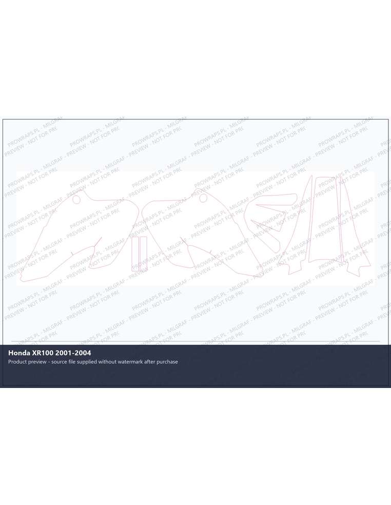 PPF Template - Honda XR100 2001-2004