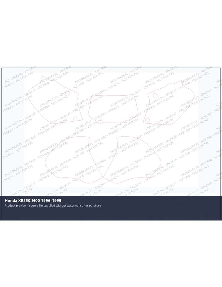 PPF Template - Honda XR250400 1996-1999