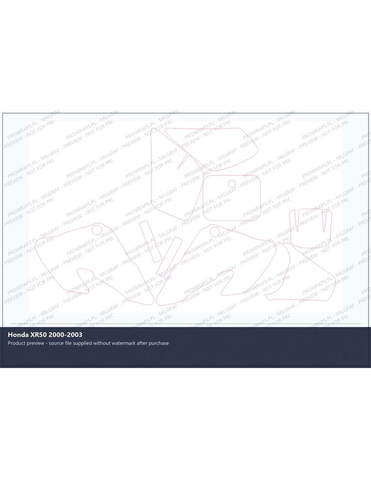 PPF Template - Honda XR50 2000-2003