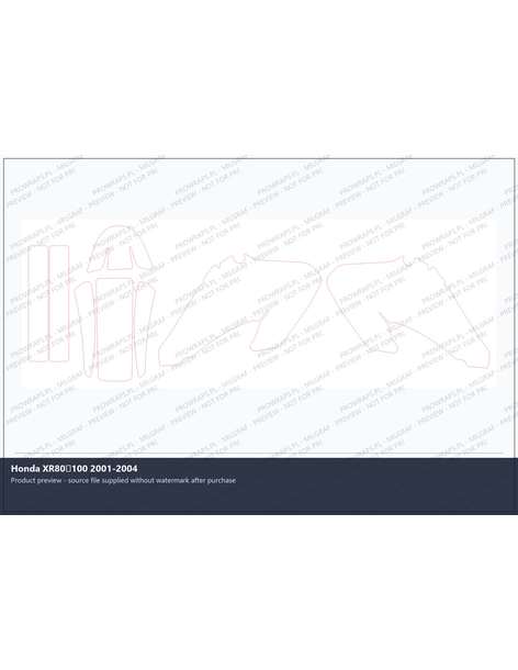 PPF Template - Honda XR80100 2001-2004