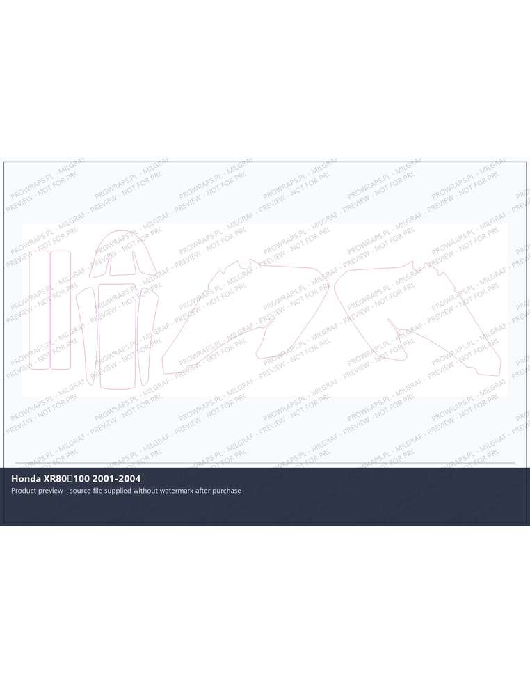 PPF Template - Honda XR80100 2001-2004