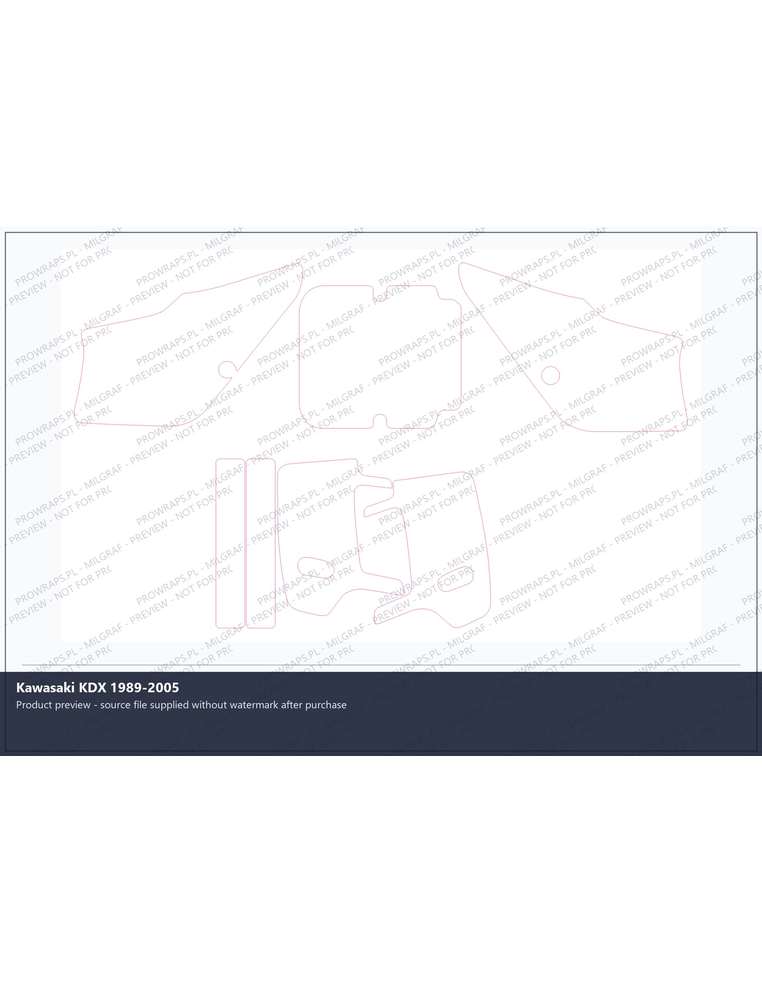PPF Template - Kawasaki KDX 1989-2005