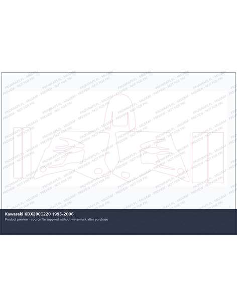 PPF Template - Kawasaki KDX200220 1995-2006