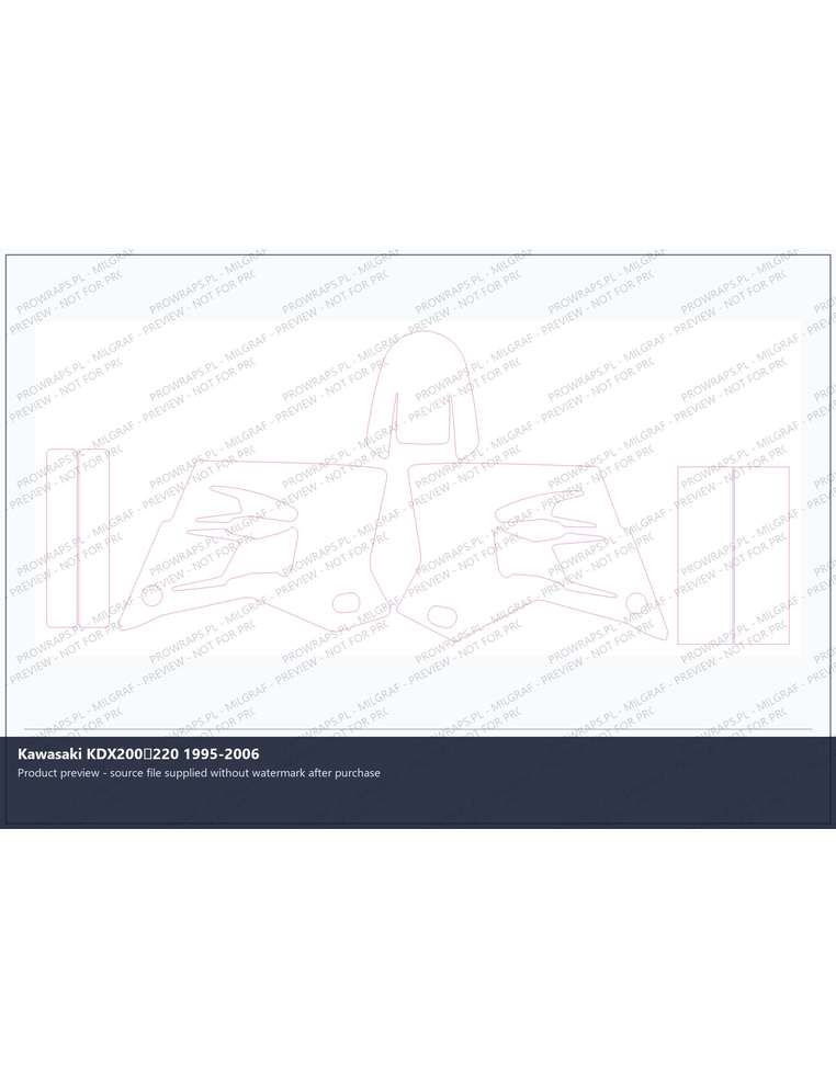 PPF Template - Kawasaki KDX200220 1995-2006