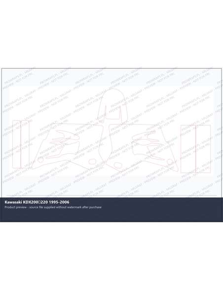 PPF Template - Kawasaki KDX200220 1995-2006