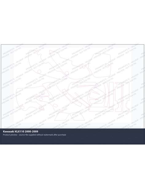 PPF Template - Kawasaki KLX110 2000-2009