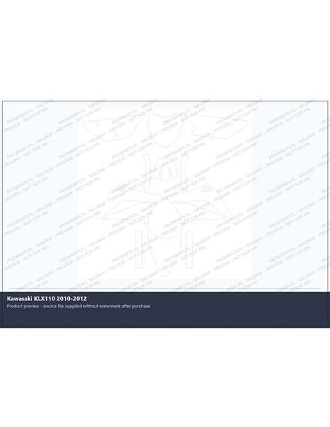 PPF Template - Kawasaki KLX110 2010-2012