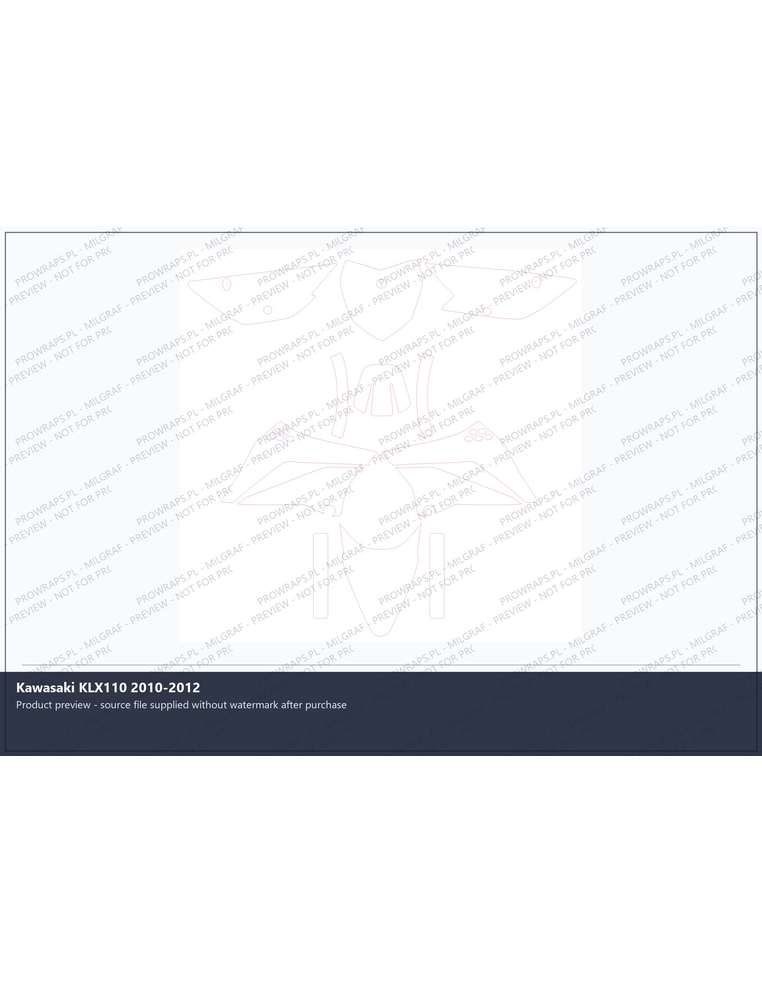 PPF Template - Kawasaki KLX110 2010-2012