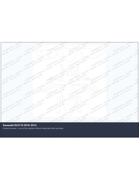 PPF Template - Kawasaki KLX110 2010-2012