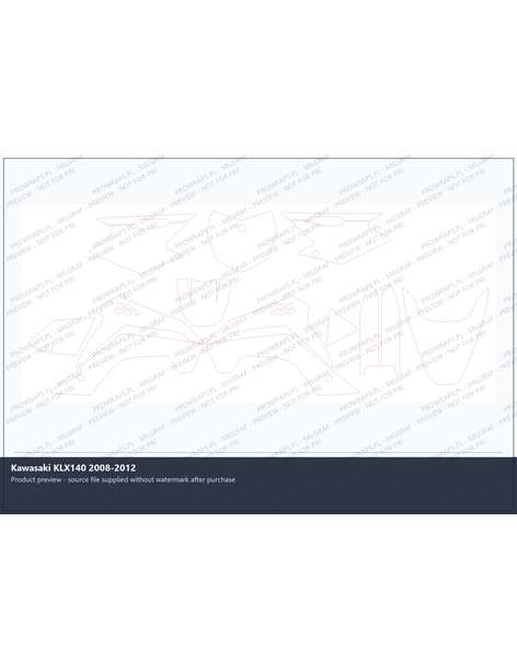PPF Template - Kawasaki KLX140 2008-2012