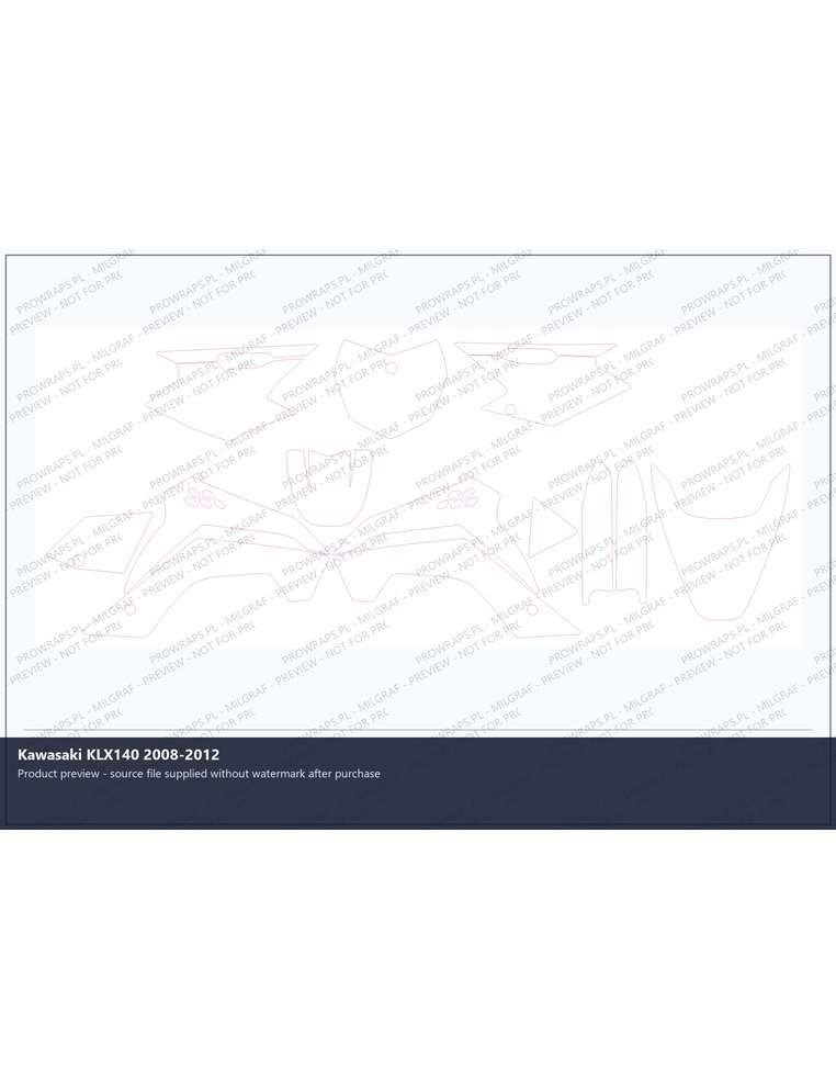 PPF Template - Kawasaki KLX140 2008-2012