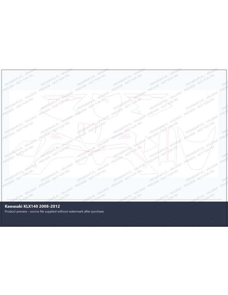 PPF Template - Kawasaki KLX140 2008-2012