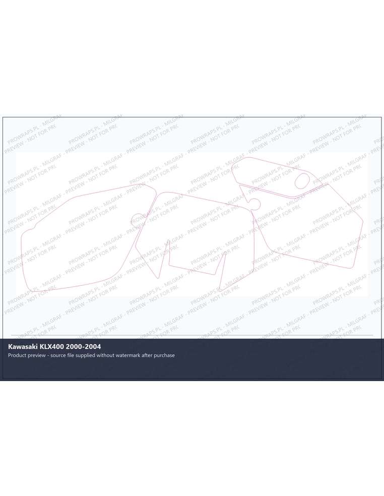 PPF Template - Kawasaki KLX400 2000-2004