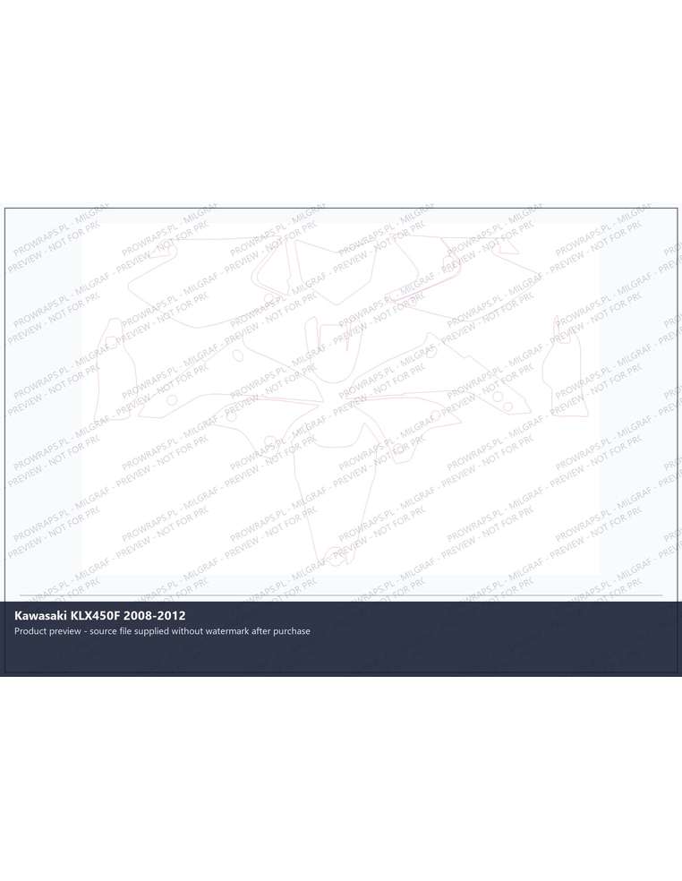 PPF Template - Kawasaki KLX450F 2008-2012